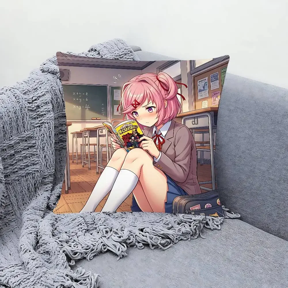Cute N-Natsuki Pillow Case Sofa And Living Room Decorative Cushion Covers Dust-proof And Mite-proof Invisible Zipper