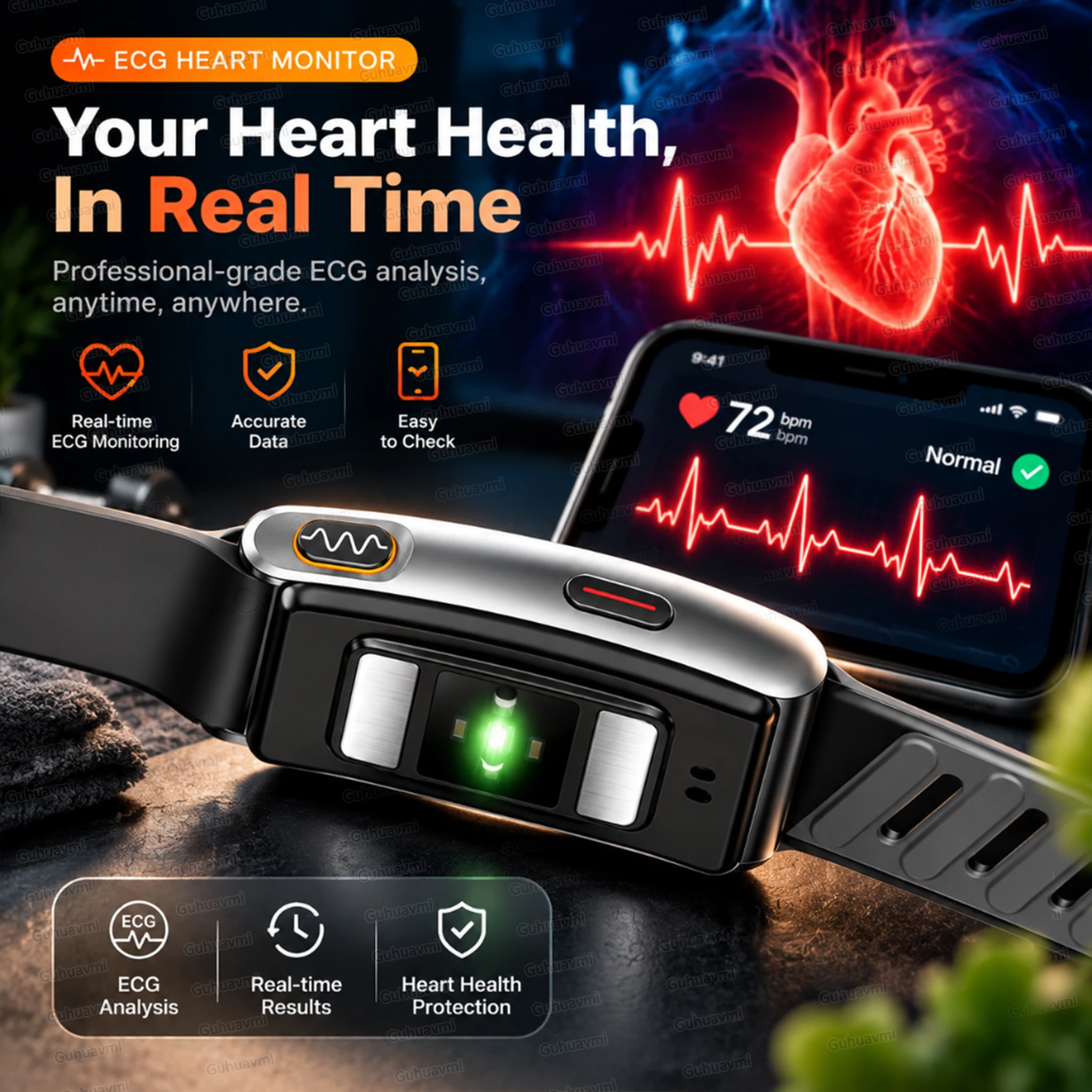 2026年型フィットネストラッカー、心電図(ECG)・光電体 - Health Wellness Bracelet のレビューと価格