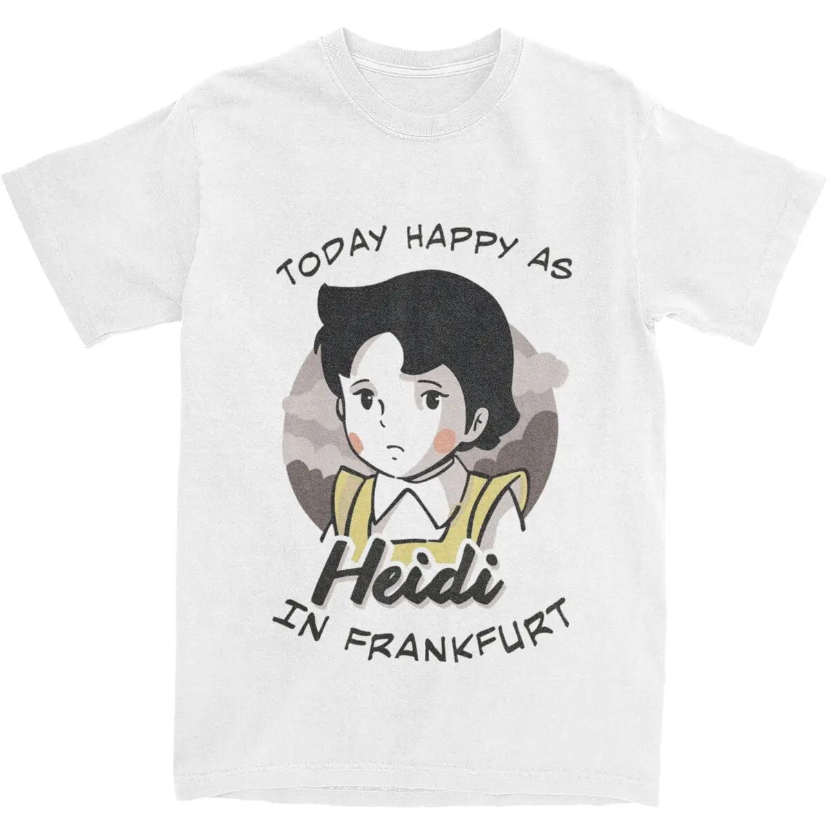 

Men Heidi In Frankfurt T-Shirts Cartoon 100 Cotton Tees Summer Streetwear Short-Sleeve T-Shirt O Neck Cool Tshirt Large Size
