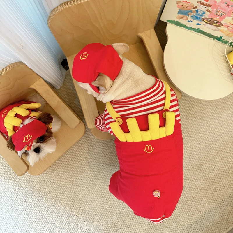 Dog clothes red and white striped turtleneck bottoming shirt pet autumn and winter clothes suitable for small dogs and cats