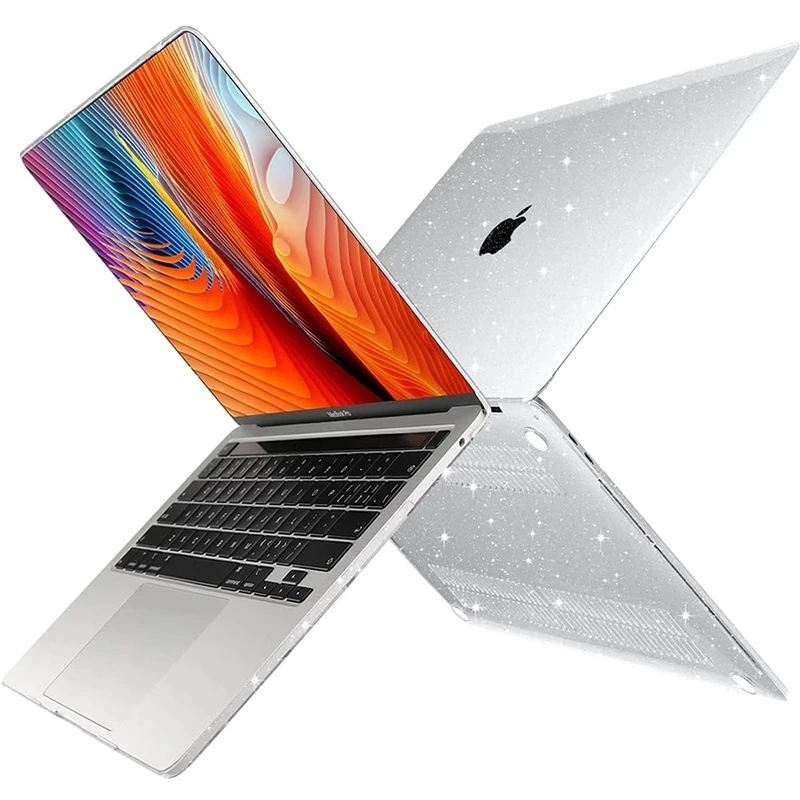 Glitter Crystal Clear Laptop Case for Macbook Air 13 M1 Chip A2337 M2 A2681 Pro 13 14 16 A2442 A2485 A2338 A1466 Accessories