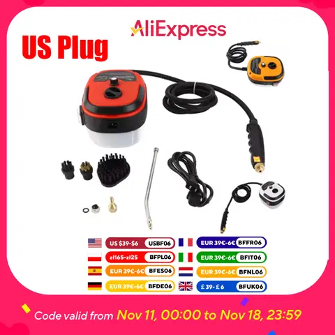 New 110V High Pressure High Temperature Home Intelligent Steam Cleaner Air Conditioner Kitchen Car Steam Cleaner Tools US Plug