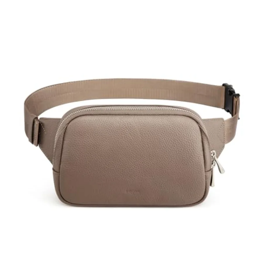 

Leather Fanny Pack for Women RFID Blocking Waist Belt Bag Crossbody Purse