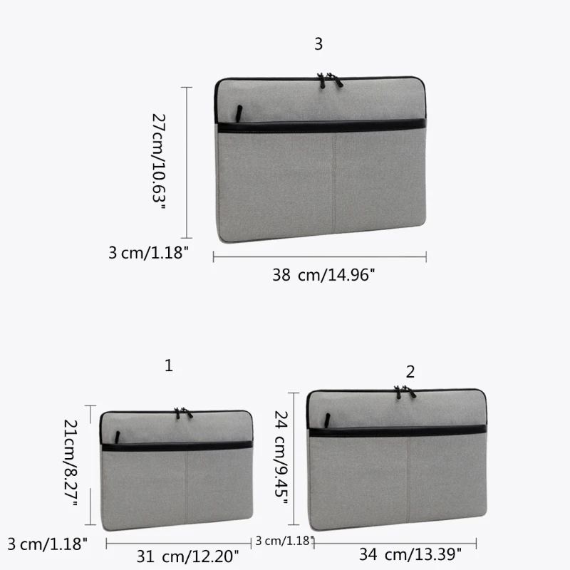 Sleek and Stylish Laptop Bag Briefcases 11 13 15inch Laptop Sleeve Bags Durable and Lightweight  Handbag F3MD