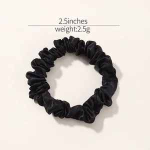 Cabelo elegante Scrunchies para mulheres, simulação minimalista, laços de seda, monocromático, elástico, rabo de cavalo, acessórios, 6 peças 10 principais vendas faixa de cabelo cetim - №1