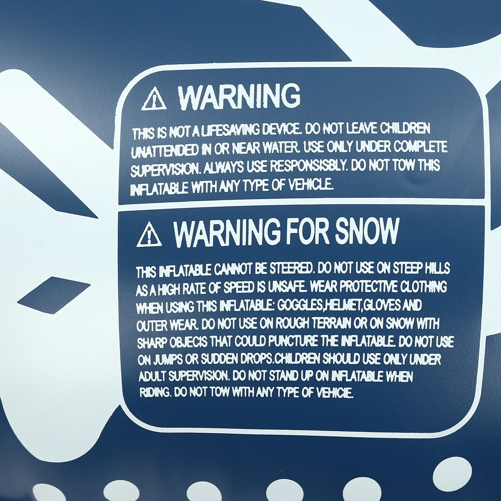 A Set Of Three 40-inch Inflatable Snow Sleds, Featuring Blue