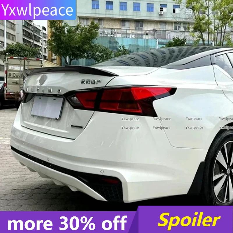 

For Nissan Altima Teana Spoiler 2019 2020 2021 2022 2023 ABS Plastic Unpainted Color Rear Trunk Lip Spoiler Body Kit Accessories