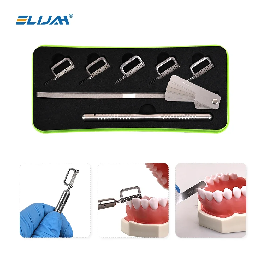 

ELIJAH 1 Set Dental Orthodontic Interproximal Enamel Reduction Automatic Strip Double Sided With Handle Dentistry Instrument