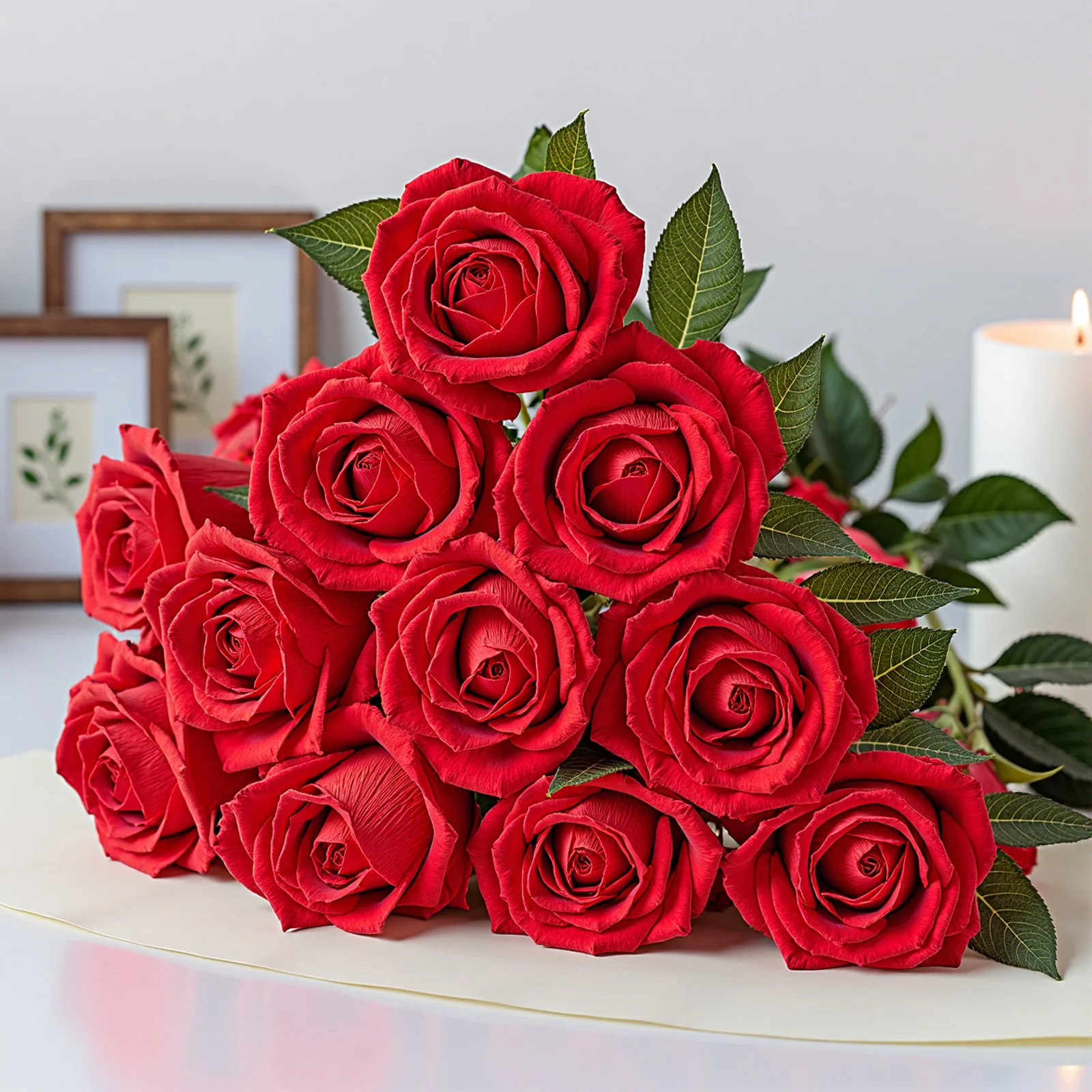 SucceBuy الزهور الاصطناعية 60/120/500 قطعة المظهر الحقيقي رغوة بيضاء الورود وهمية السائبة الأبيض/الأحمر فو دش الزفاف DIY بها بنفسك الزفاف