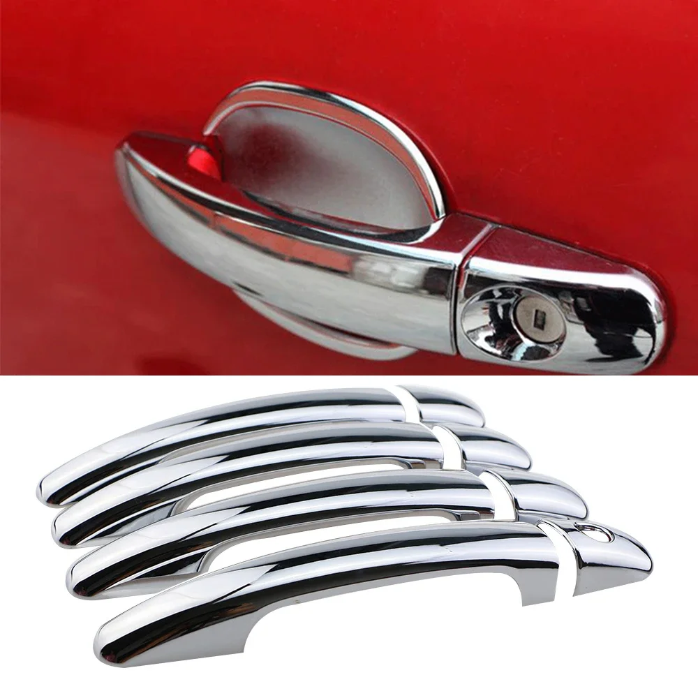 

For Peugeot 3008 2008~2016 Chrome Door Handle Cover Car Accessories Stickers Trim Set 2009 2010 2011 2012 2013 2014 2015