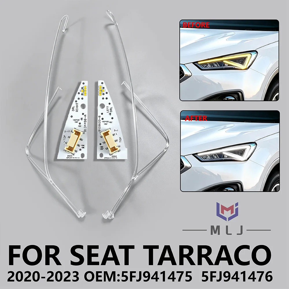 5FJ941475 5FJ941476 Carte de circuit imprimé pour source lumineuse DRL Angel Eye, bande acrylique guide-lumière pour phare Seat Tarraco 2020-2023