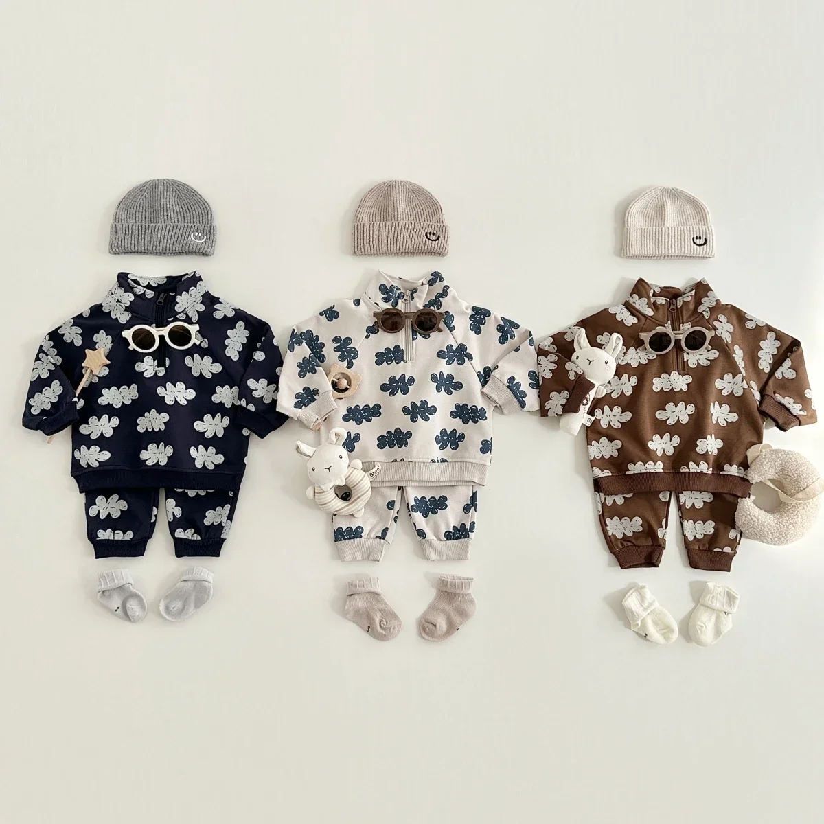 New Autumn Baby Clothes Sets Boys Girls Sweatshirts Long Sleeve Pullover + Sweatpants Suit Kids Outfit 2Pcs  Children Clothes