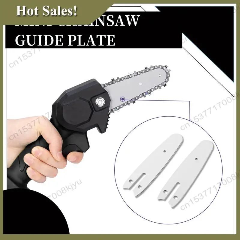 -A23G 2 Pieces 4 Inch Mini Chainsaw Guide Plate Replacement Guide Bar For 4 Inch Electric Chainsaw Parts Accessories