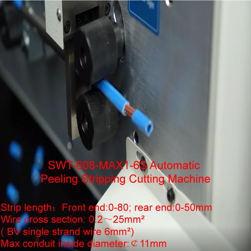 SWT-608-MAX1-6S آلة تجريد وتقشير الأسلاك الأوتوماتيكية 0.2-25mm2 سعة 550 وات 6 عجلات مع تحكم بشاشة تعمل باللمس #1
