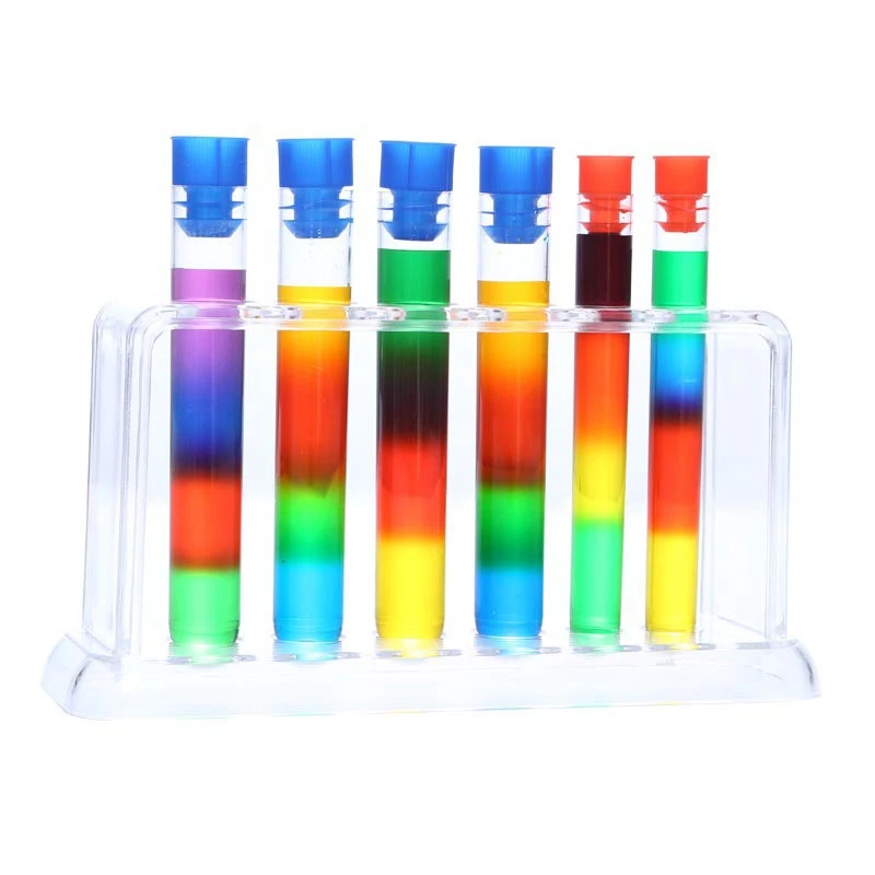 Plástico transparente Test Tube Rack, 6 Furos Stand, Lab Test Tube Stand, Prateleira School Supply, Equipamento de laboratório, 16.7x8x3 cm