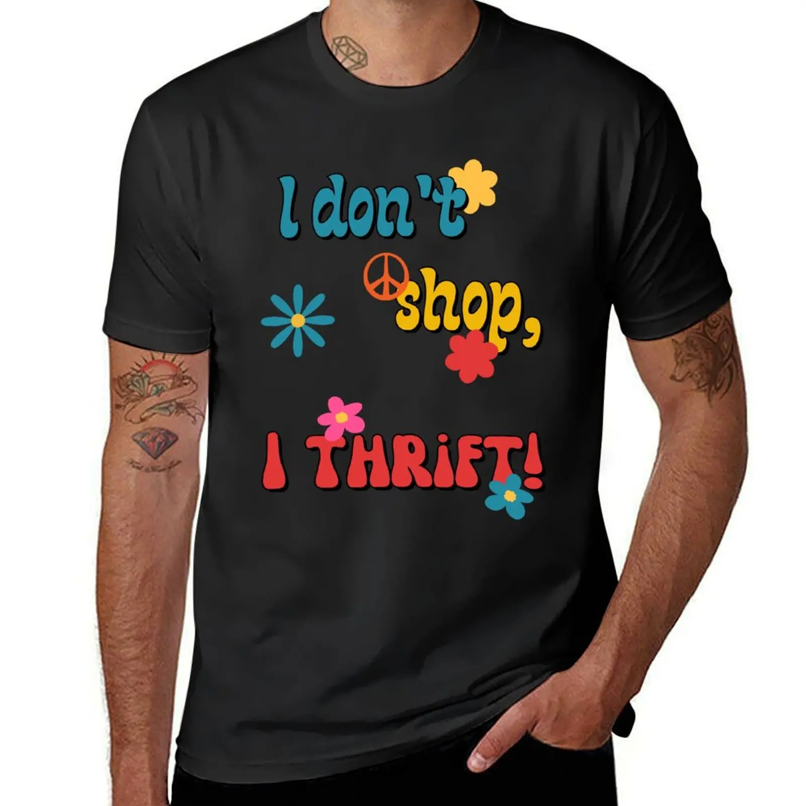 

Thrifting retro vintage colorful t-shirt and apparel custom design T-Shirt kawaii clothes graphics new edition t shirt for men
