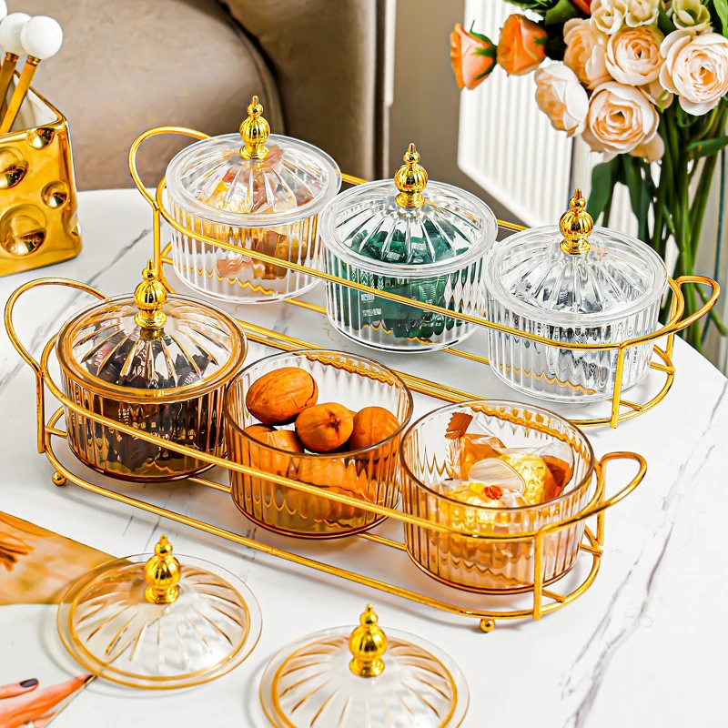 

Легкая роскошная и высококачественная тарелка с фруктами для домашнего использования в гостиной: новая акриловая разделенная тарелка для кондитерских изделий и закусок,