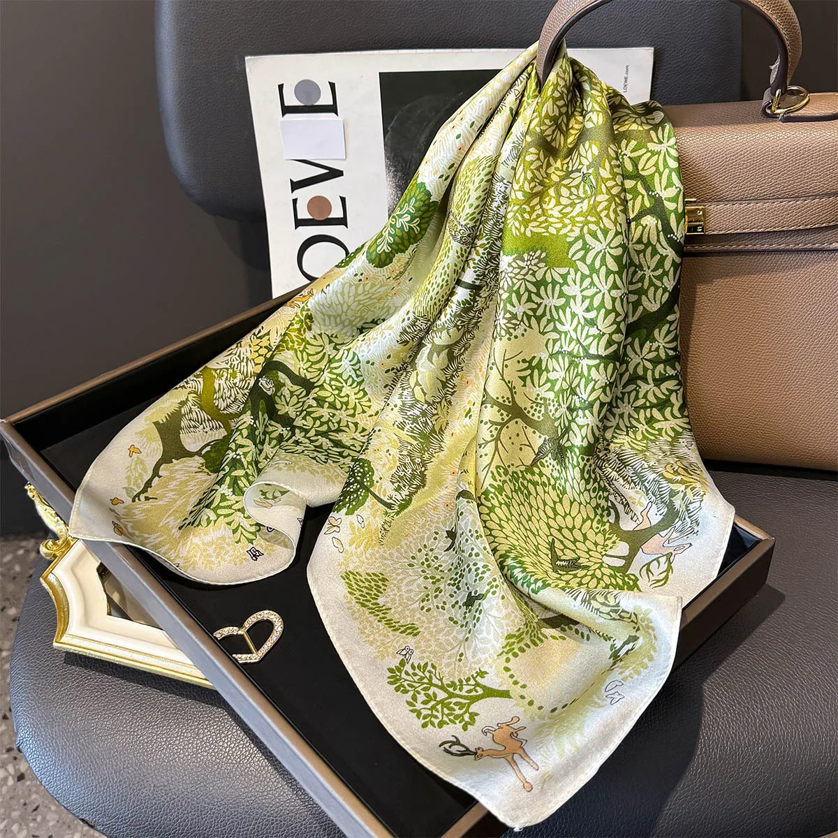 

New 100% Natural Silk Scarf Women Neck Pashmina Kerchief Foulard Female Bandana Scarves Hijab Shawl Wraps Square Headkerchief