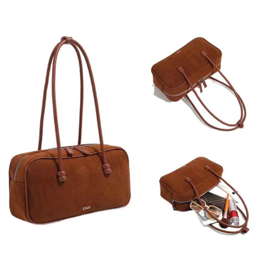 

2025 Vintage Women's Handbags Suede Nap Large Capacity Shoulder Bag Casual Exquisit Underarm Bag