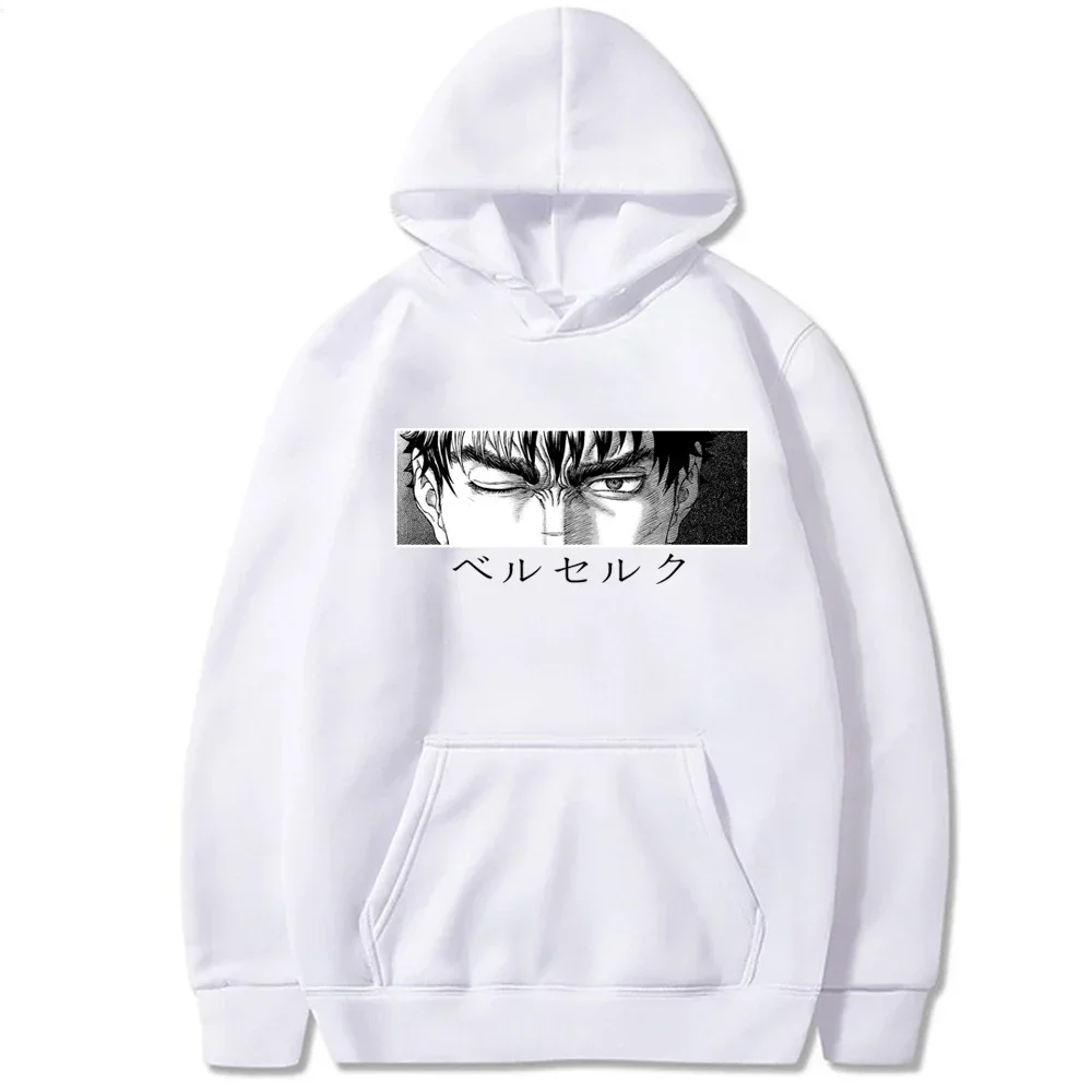 Berserk Guts Comic Hoodies for Men, Anime Eyes Print Pullover, Anime Streetwear, Sweats à capuche et chemises de protection, Y-Men Clothing, New, 2025