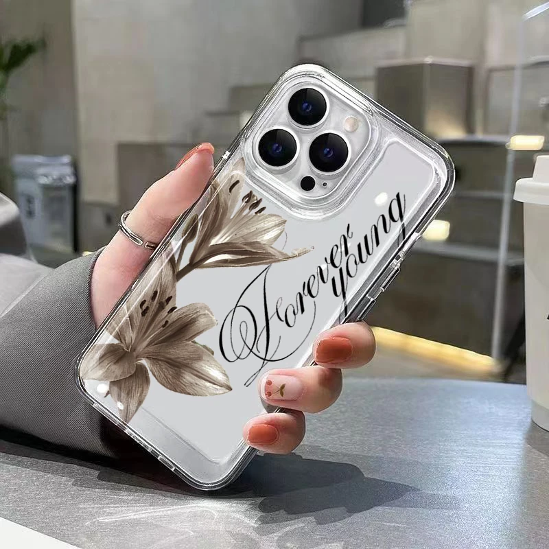 Transparente Lilienblumen-Handyhülle für Xiaomi 17 Pro Max 15 14 13 12 Pro 15 14 ULTRA 15 14 13 12 T Weiche Stoßfeste Schutzhülle – Detail 4