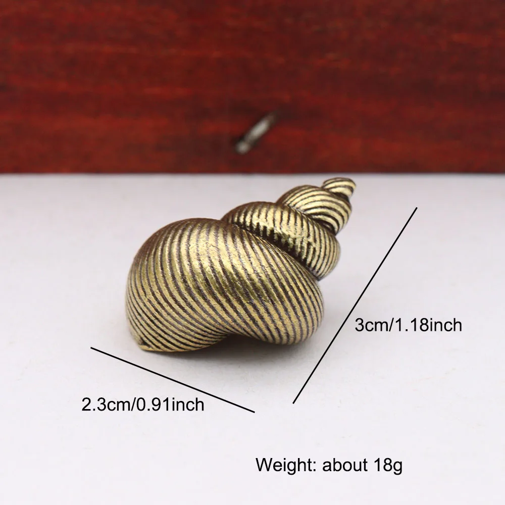 Brass Conch Shell Small Statue Vintage Sea Lives Model Miniatures Figurines Desktop Decorations Crafts Home Decors Ornaments
