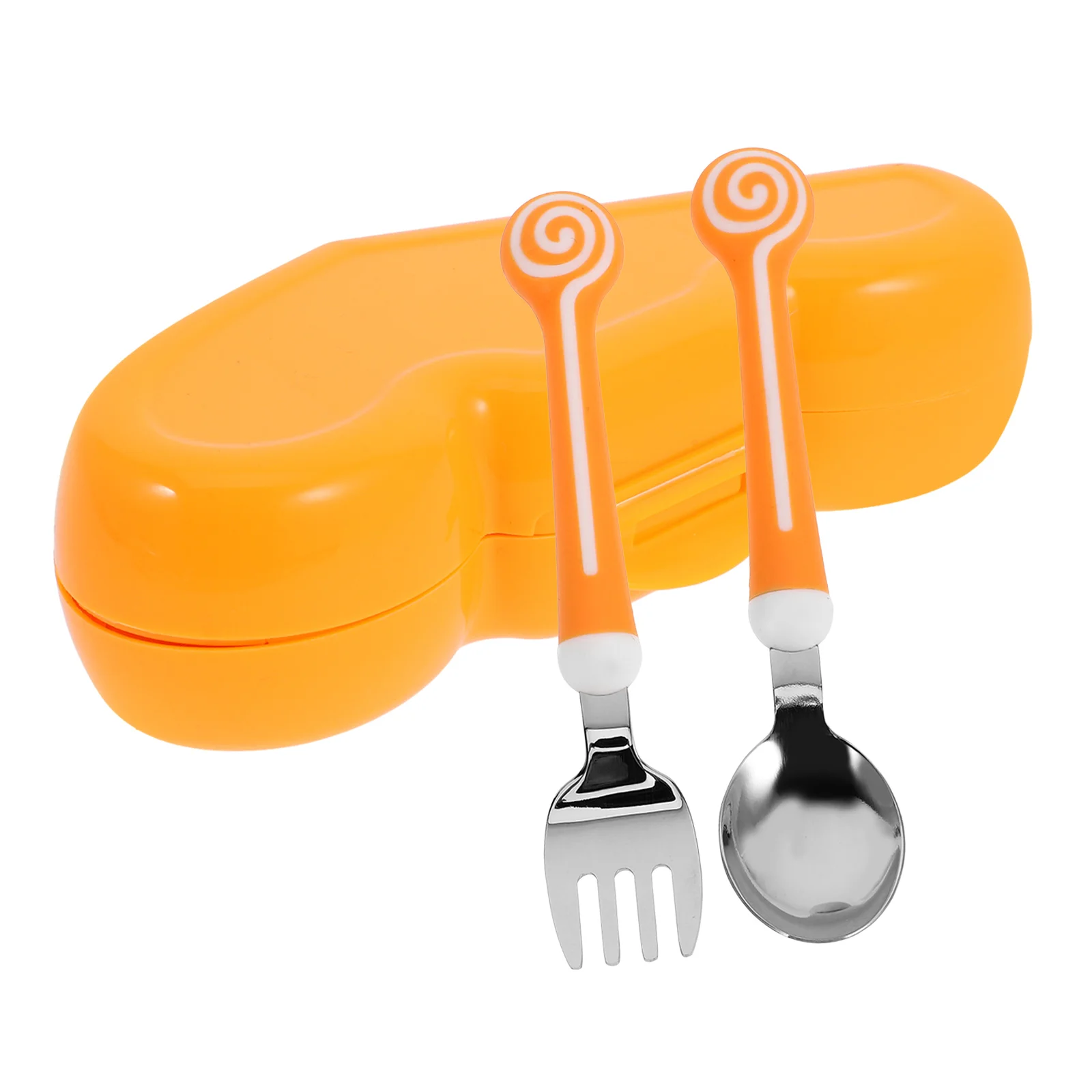 

Toddler Spoon Fork Set Kids Stainless Steel Travel Cutlery Lollipop Case Portable Utensils Baby Tableware Metal Dining