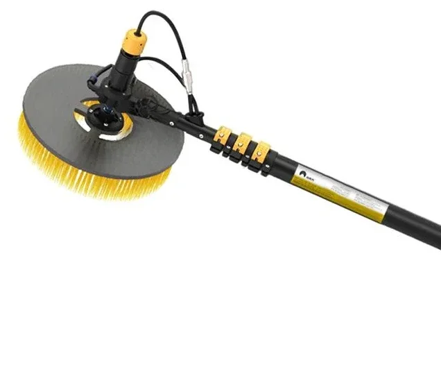 500w Solar Module Washing Brush Automatic Telescopic Brush Cleaner Handheld Solar Panel Cleaning Rotating Brush