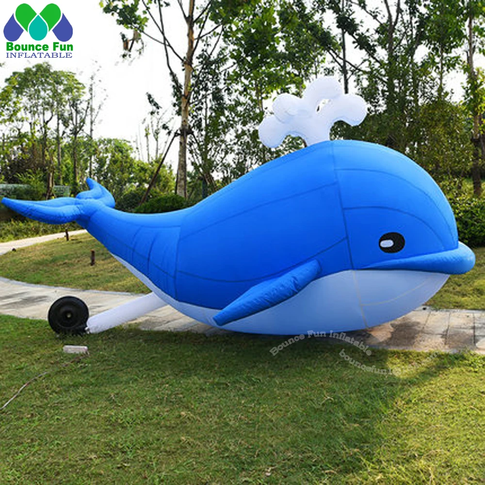 Customized Color And Size Inflatable Dolphin With Blower Animal Mascot Model For City Parade Stage Event Decoration