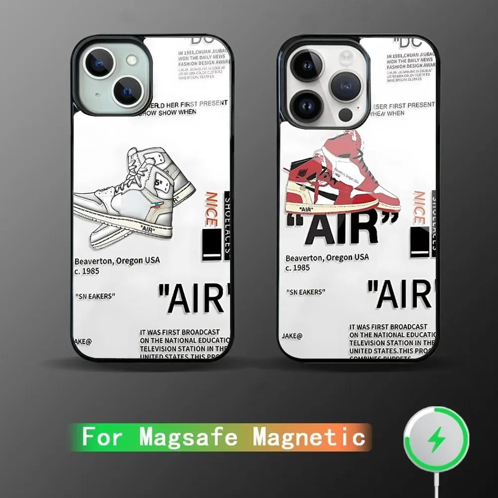 sports shoes Phone Case Strong Magnetic For IPhone 15 14 13 Pro Max 11 12 Mini Alex Mirror For Magsafe Wireless Charging Cover