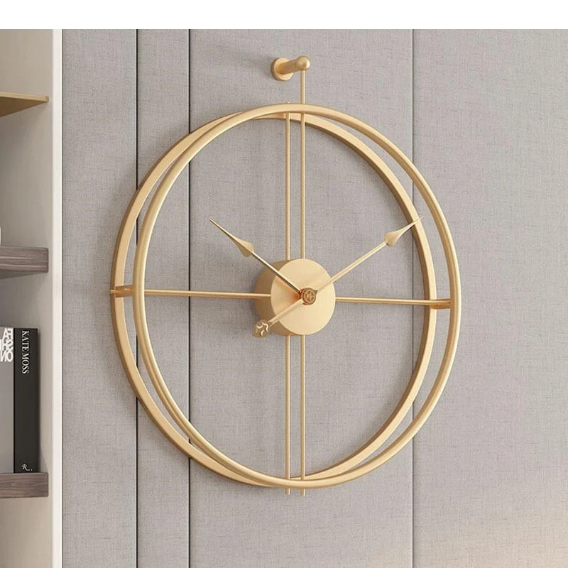 Minimalist Golden/black Wall Clocks Silent Sweep Needle Clock Living Room Decoration Hollow Out Decorative Wall-mounted