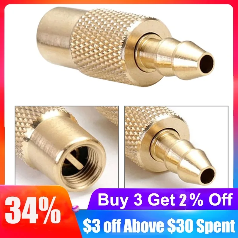 Brass Inflatable Air Pump Chuck Clip for Car Truck Tire Inflator Valve Connector Clamp Joint Adapter Tail Insert 6.5mm