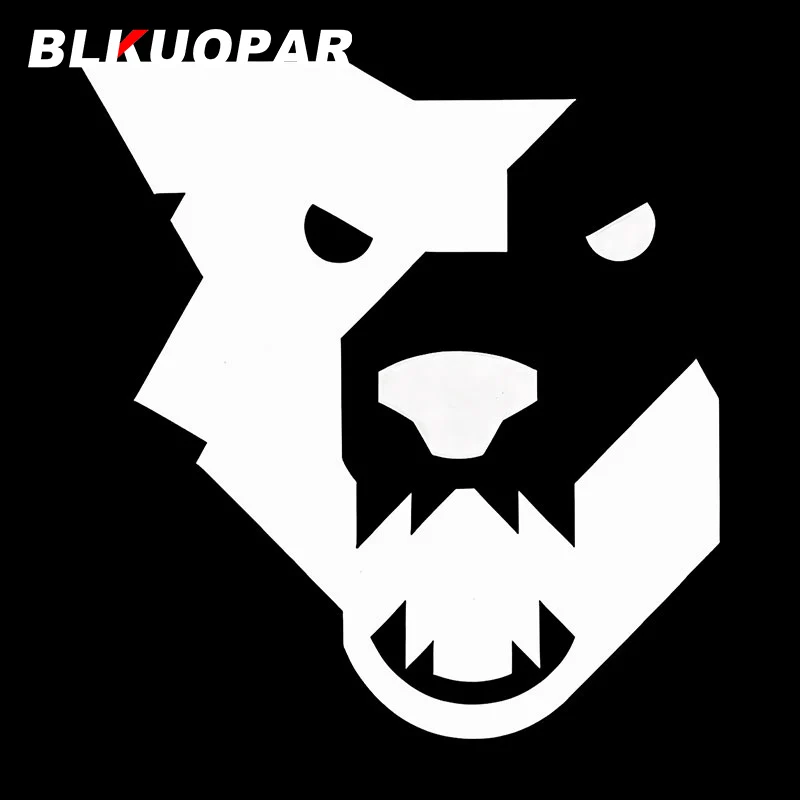 BLKUOPAR Wolf Tooth Car Stickers Vinyl Graphics Laser Decals Occlusion Scratch Holographic Sunscreen Creativite Car Protector