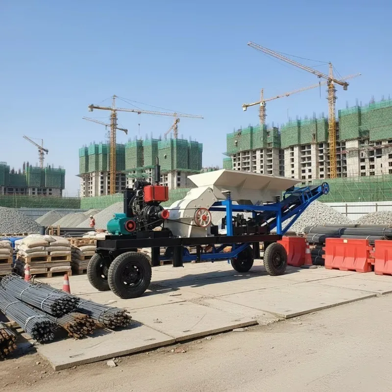 Customized Portable Mobile Hammer Crusher, Used In The Crushing Production Line For Construction Waste And Coal