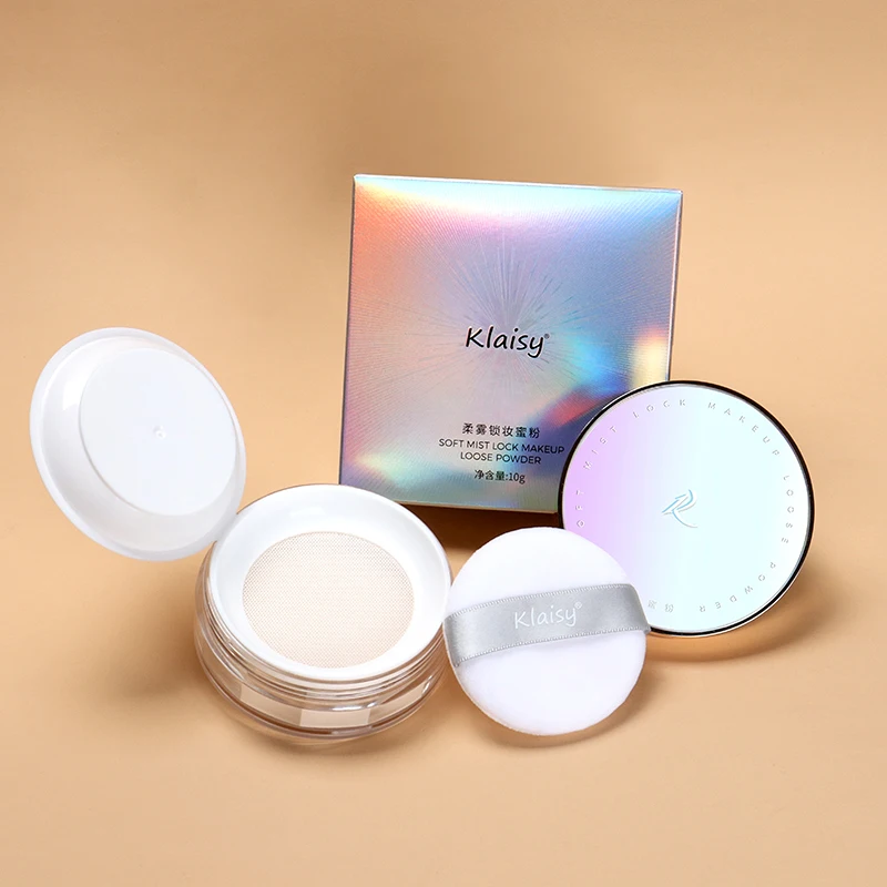 Klaisy 10G Soft Mist Loose Setting Powder Silky Makeup Face  Long-lasting Conceal Oil-Control Waterproof Flawless Powder