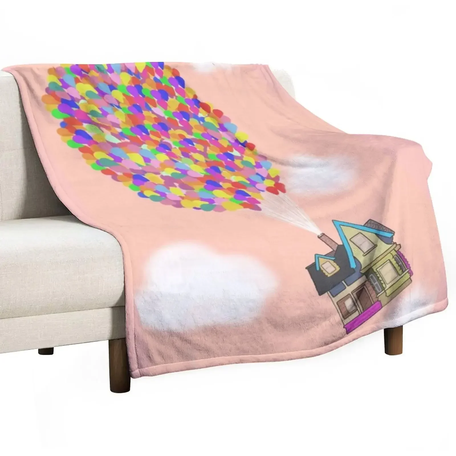 New Up - Peach Throw Blanket Hair Travel Blankets