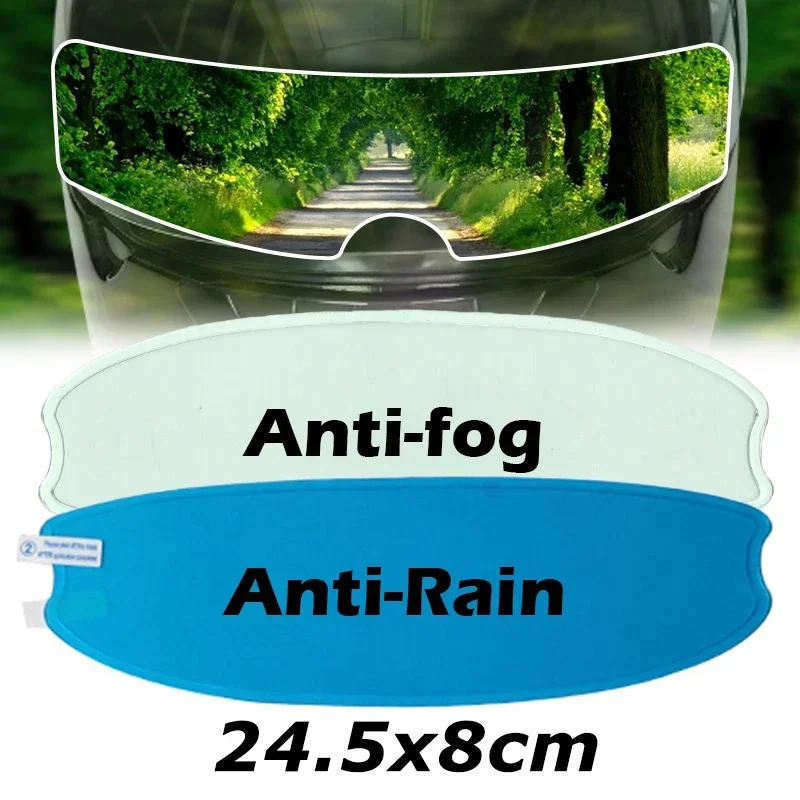 2Pcs Motorcycle Helmet Anti-rain and Anti-fog Films Safety Driving Durable Nano Coating Clear Sticker Film Motorbike Accessories