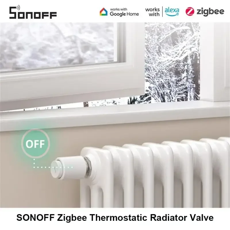 SONOFF Zigbee Thermostatic Radiator Valve TRV-ZB Home Temperature Smart Remote Control Work With Alexa Google ZHA MQTT Ewelink