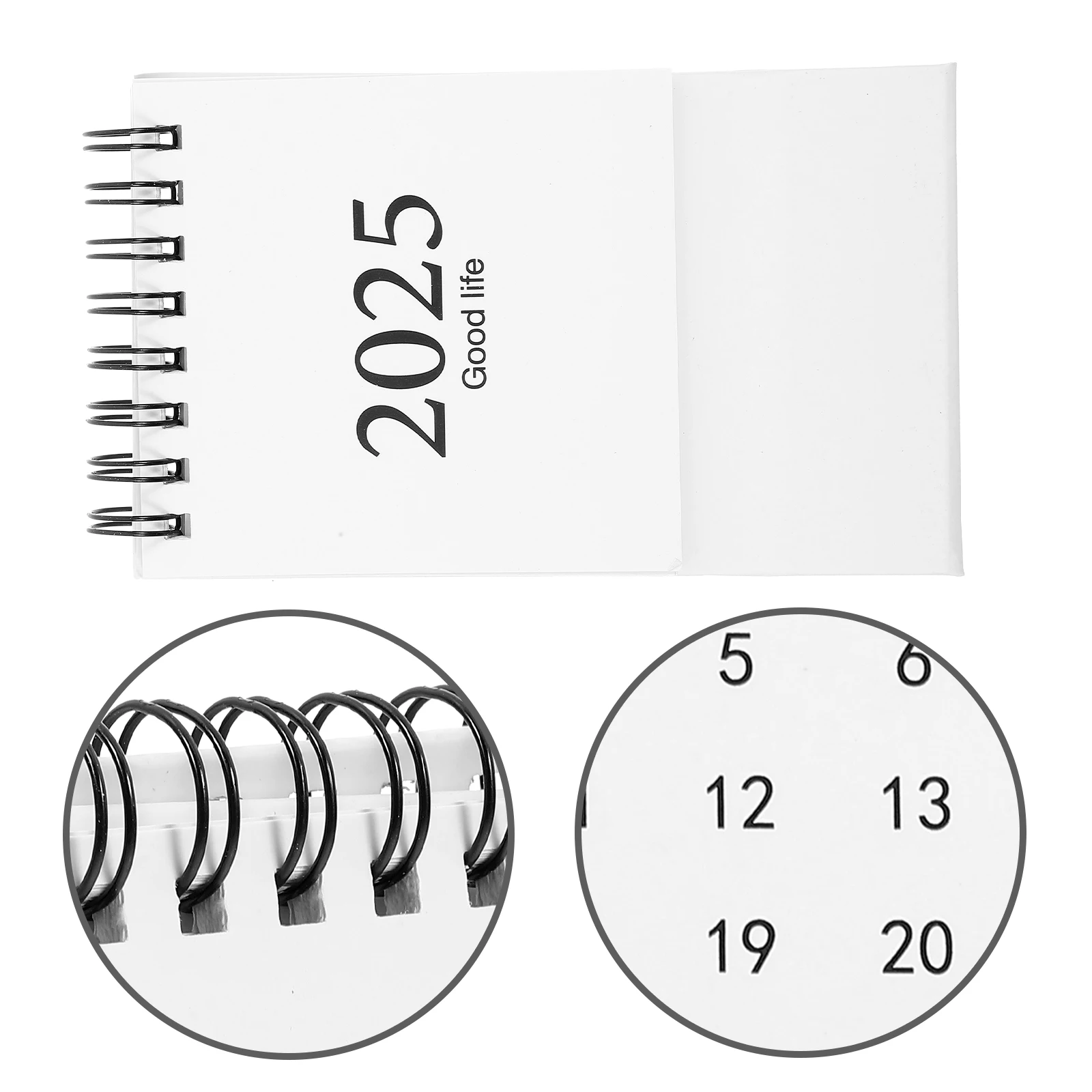 

2024-2025 Mini Desk 12 Months Spiral Flip Calendar For Office Home Thick Paper Daily Planner Small Desktop Calendar 2024 To 2025