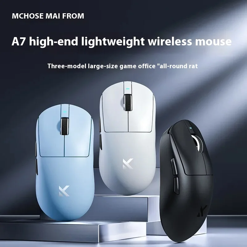 Imagem -02 - Mchoose a7 Mouse para Jogos 2.4g sem Fio a7 Pro Ultra Mouse Paw3950 E-sport Especial 8k Taxa de Pesquisa Velocidade Máxima sem Fio com Dongle