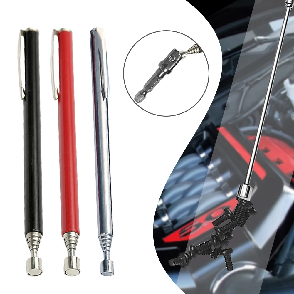 Portable Telescopic Magnetic Pen Stainless Steel Magnetic Pickup Tool 135-615mm Extendable Picking Up Nuts Bolts Screw Rod Stick