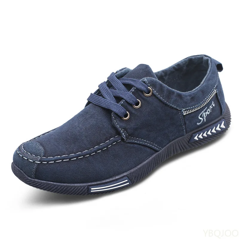 2023 Men Casual Shoes Platform Canvas Shoes Breathable Sneakers Spring Autumn Classic Lace Up Male Footwear Plus Size