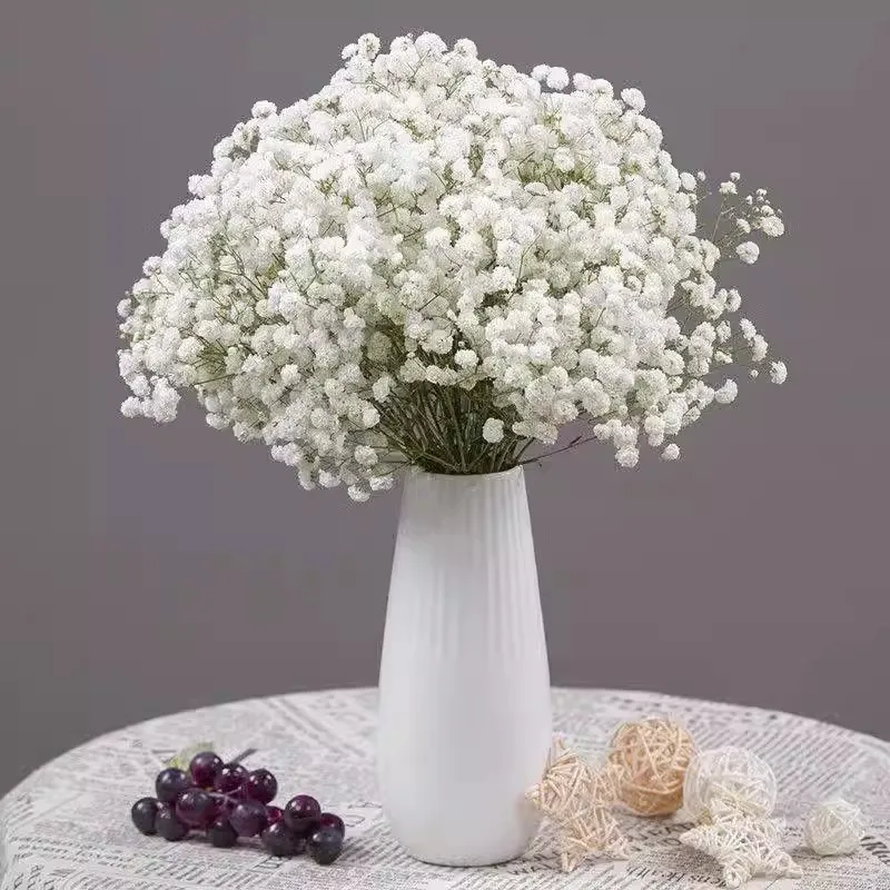 100g White Gypsophila BouquetBaby's Breath Bouquets Perfect for Weddings & Home Decor, Bohemian Style, No Power Needed