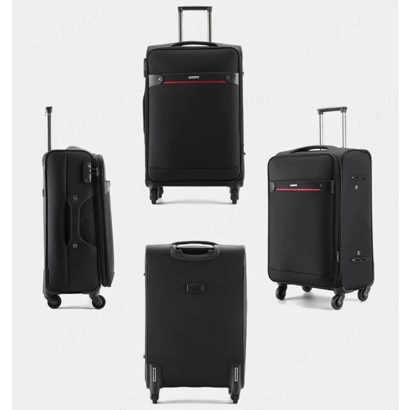 30 32‘’ Oxford Cloth Carry-on Suitcase Large Capacity Oversized Luggage Canvas Business Trip Lightweight Travel bag with Wheels