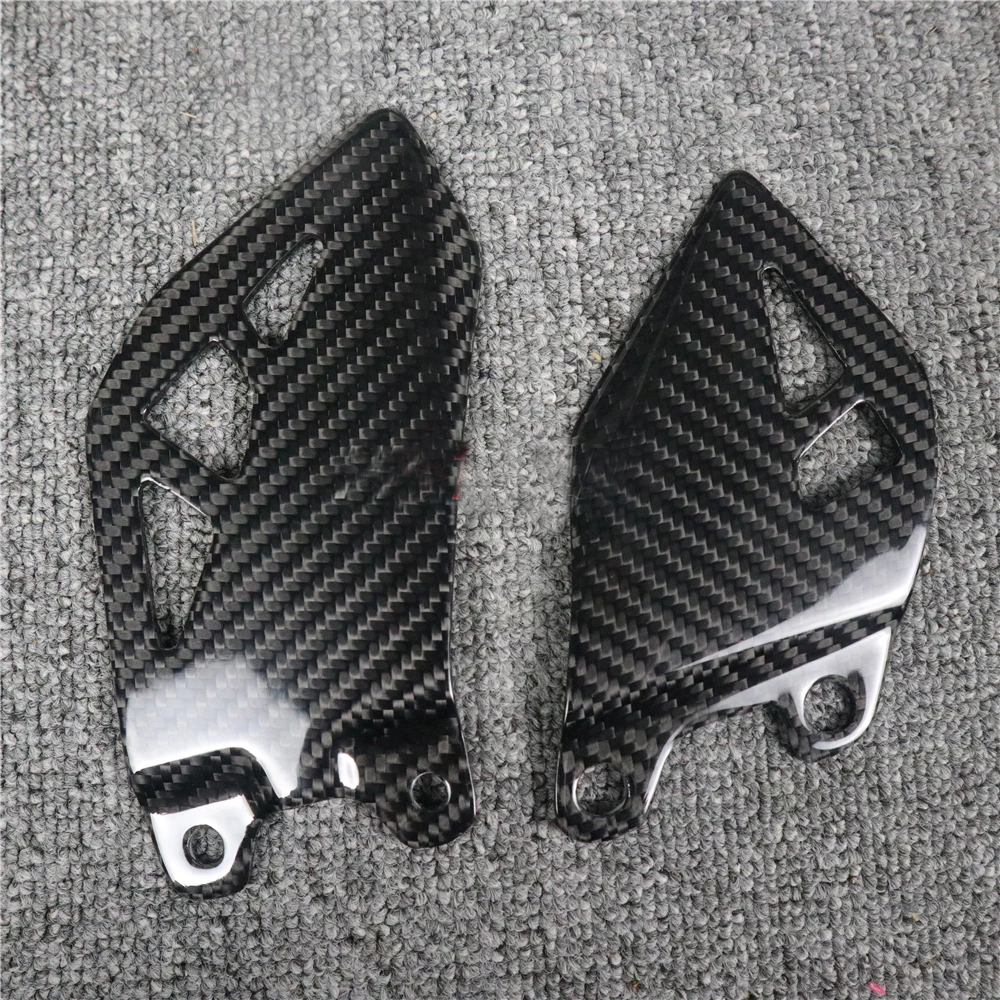 For Kawasaki ZX10R Footrest Hanger Pedal Protector Foot Peg Rests Heel Plate Guard Rearset ZX-10R ZX 10R Accessories Moto Carbon