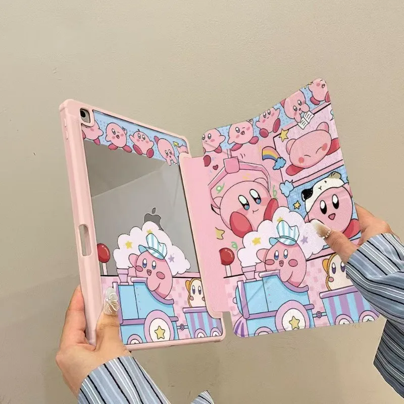 

Чехол Kirby Tri-fold Ipad Pro 21 22 2024 Air6 M2 M4 11 дюймов Чехол для планшета 11-го поколения 10 Air4 5 10,9 дюймов Защитный чехол Mini6
