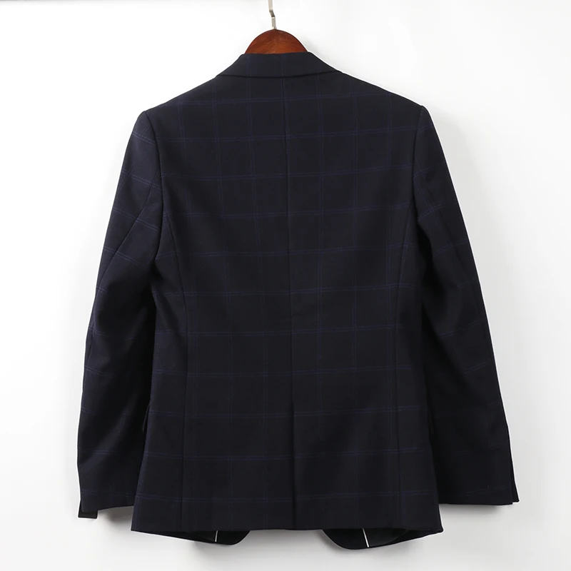 Meng シリーズ 冬 メンズ チェック柄 スーツ カジュアル ビジネス スタイル シンプル ファッショナブル メンズ ジャケット 長袖 スタンダード フィット コート