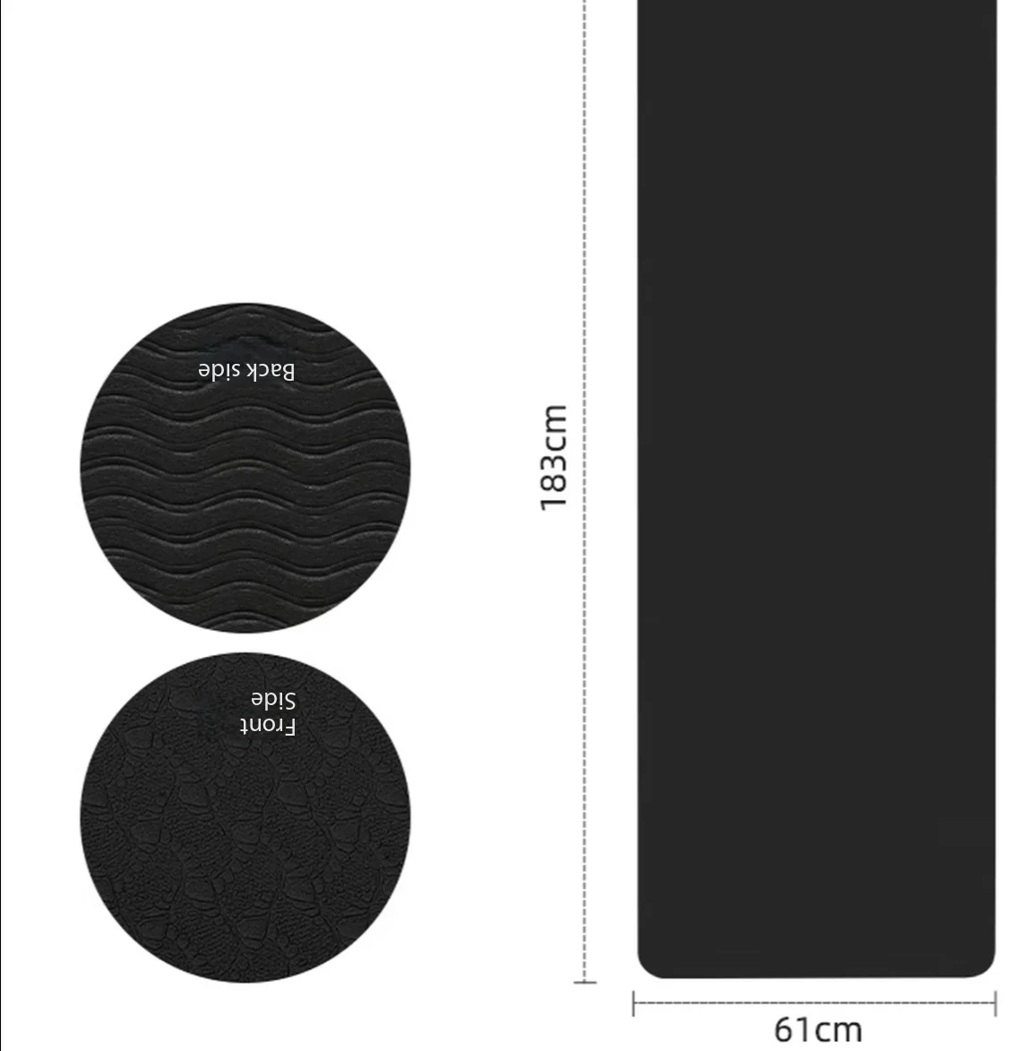 Thick Non‑Slip Shock Absorbing Mat Noise Reduction Floor Pad for Indoor Bike Trainer Home Gym Yoga Workout Training