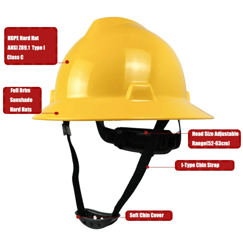 Casco de seguridad con diseño de fibra de carbono, gorro duro de construcción, equipo de protección HDPE de alta calidad, gorro de trabajo