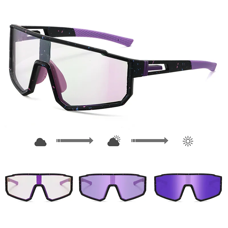 

UV400 Color-changing Outdoor Cycling Sunglasses for Men Women Outdoor Sports Motorcycle Windproof Sunglasses